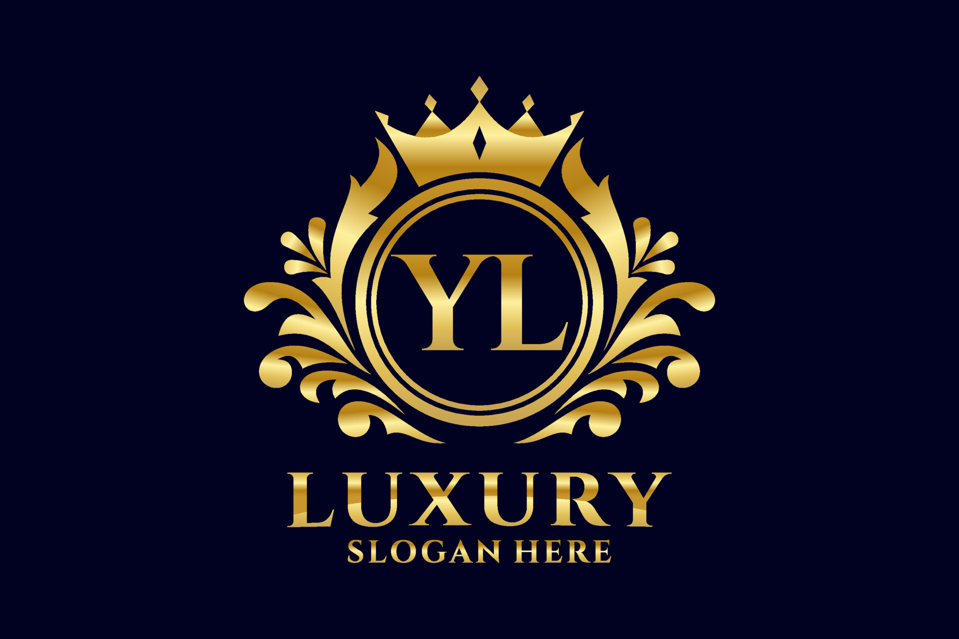 Initial YL Letter Royal Luxury Logo template in vector art for luxurious  branding projects and other vector illustration. 12013491 Vector Art at  Vecteezy