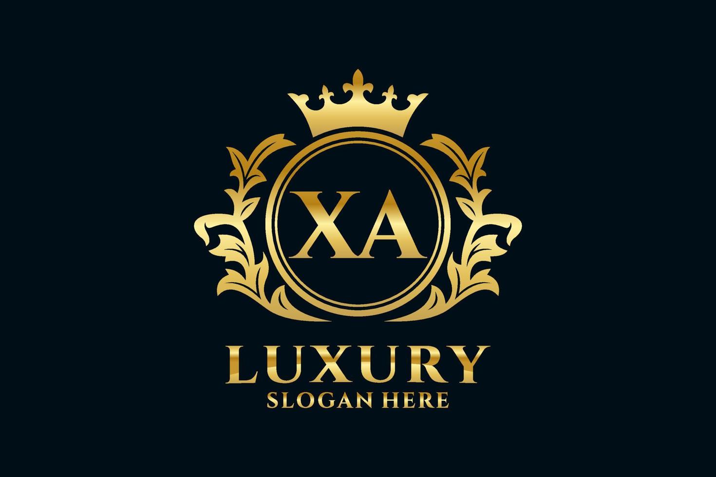 Initial XA Letter Royal Luxury Logo template in vector art for luxurious branding projects and other vector illustration.