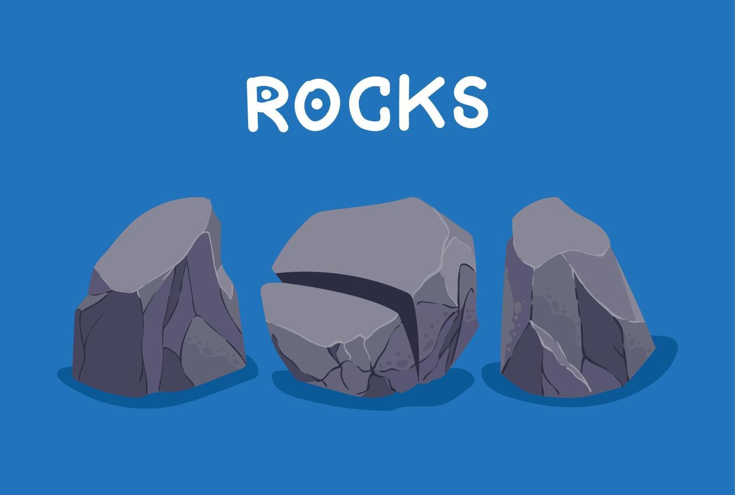 colección de iconos rocas vector