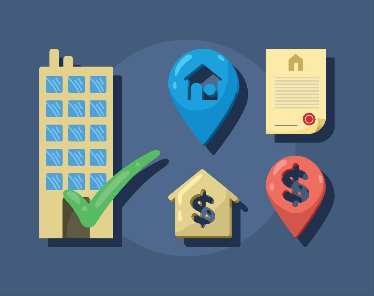 icon set, real estate vector