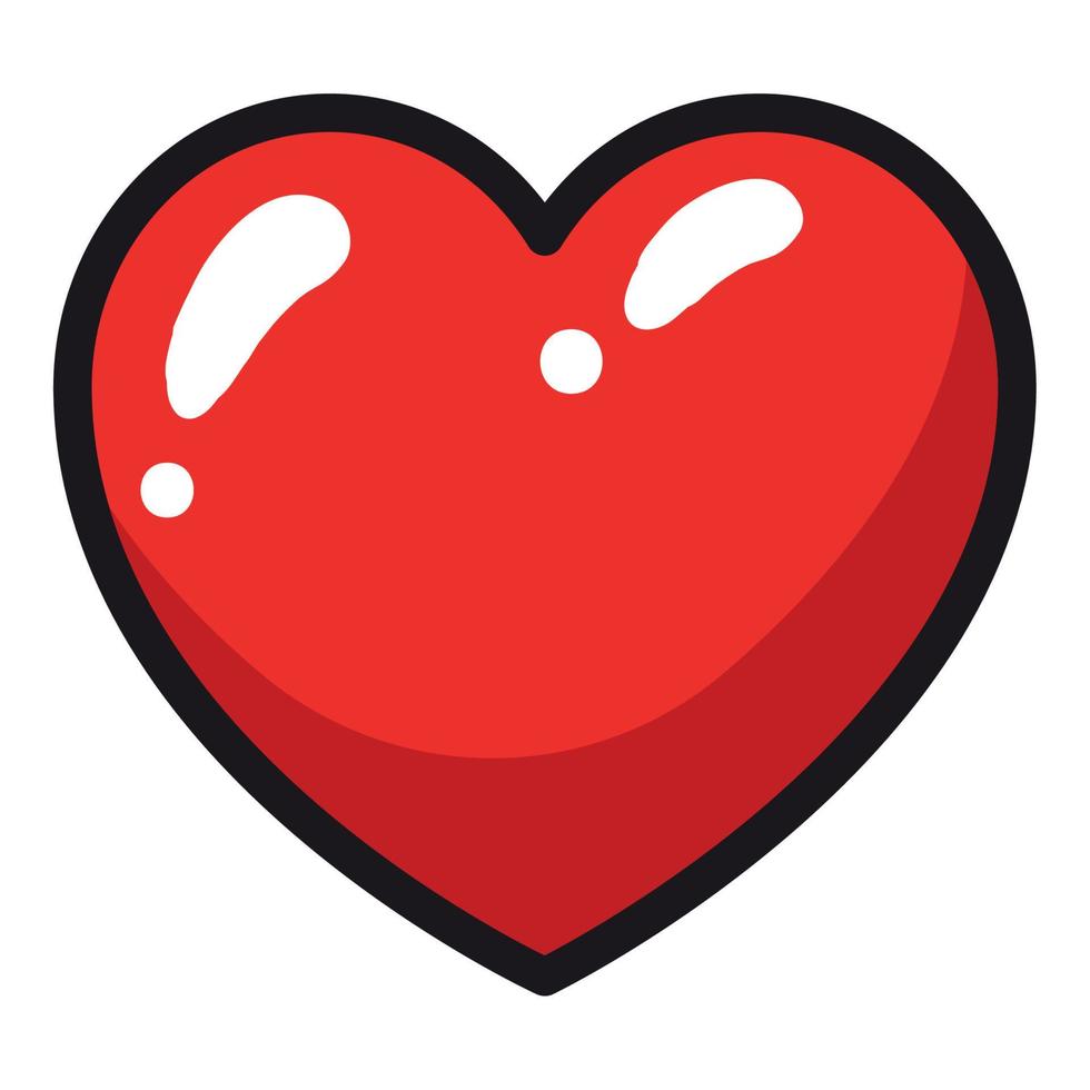 heart cartoon icon vector