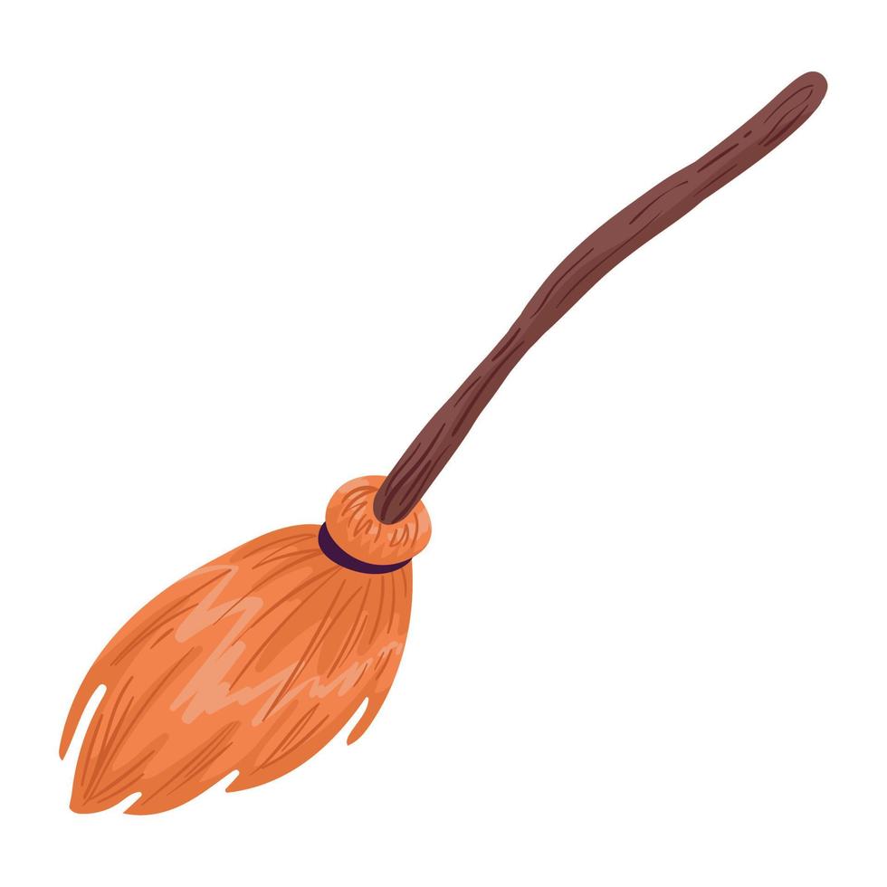 witch broom icon vector