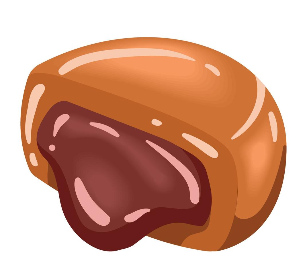 stuffed caramel icon vector