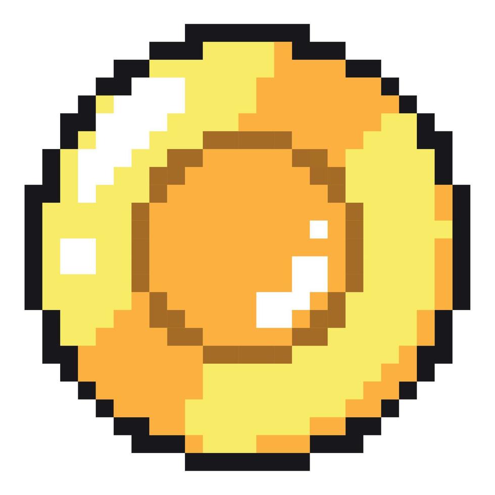 coin pixel art vector