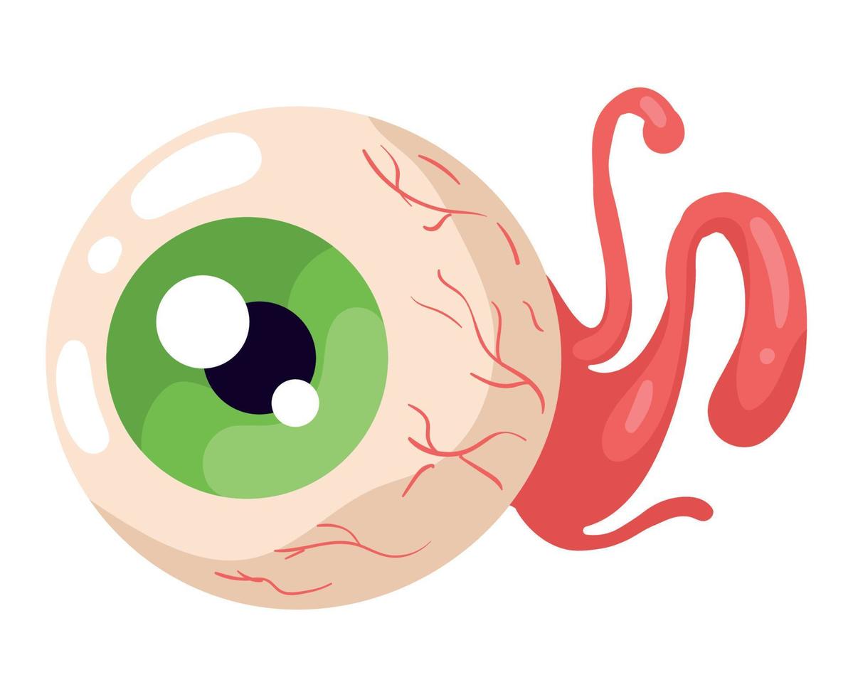 halloween creepy eye vector