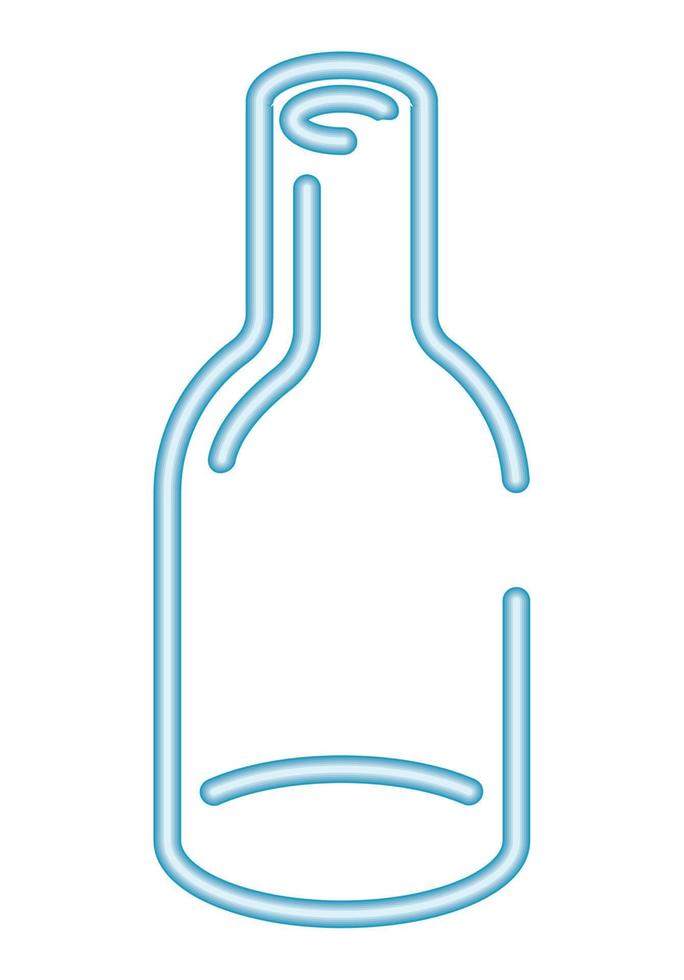 neon bottle drink vector