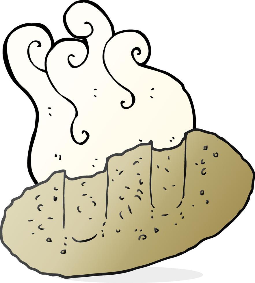 freehand drawn cartoon bread vector