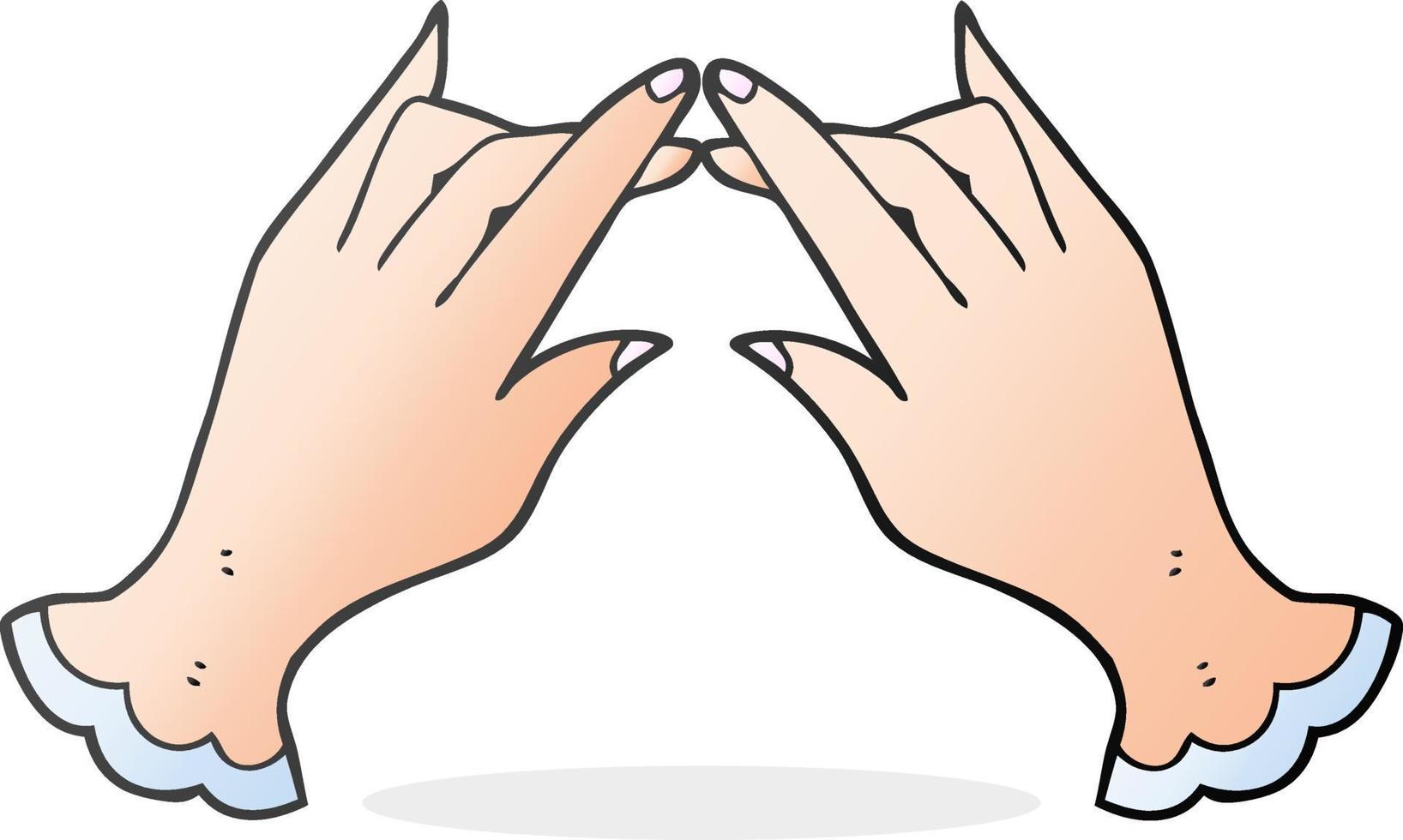 freehand drawn cartoon hands vector