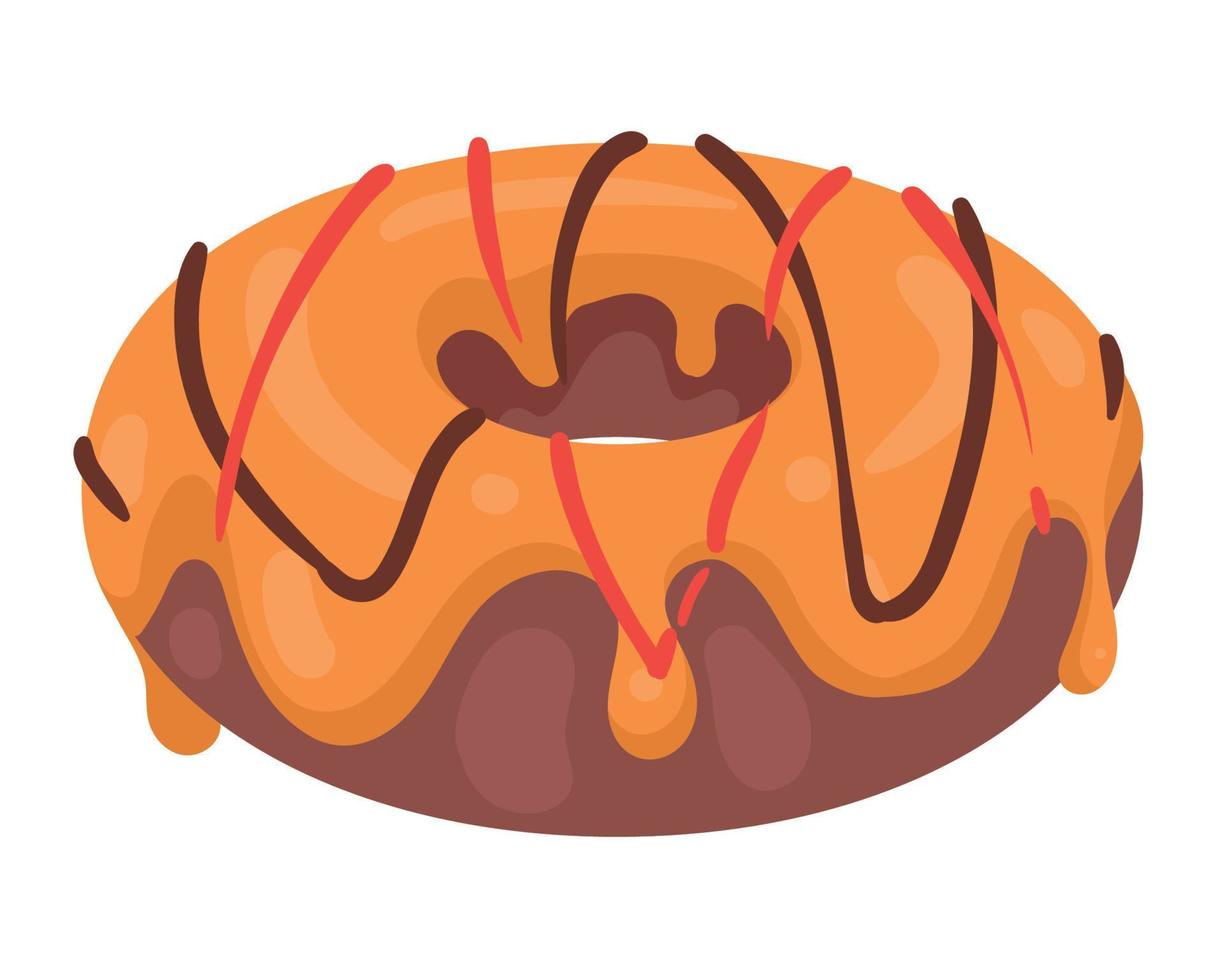 sweet donut dessert vector