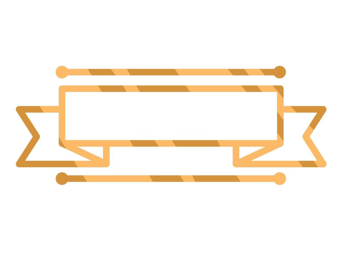 gold banner ornament vector