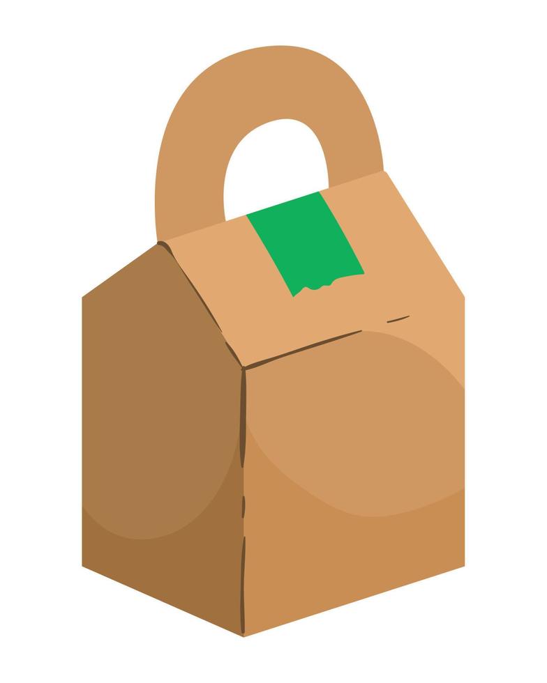 eco pack with handle mockup vector