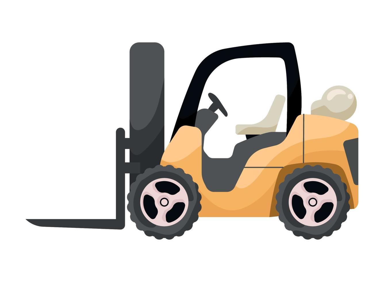 forklift vehicle mockup vector