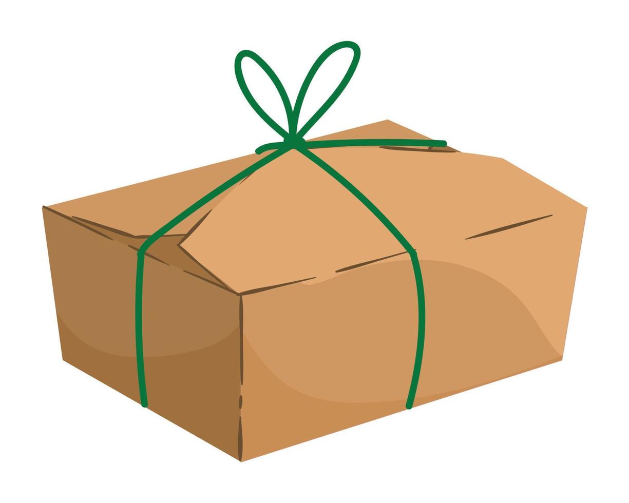 eco wrapped box mockup vector