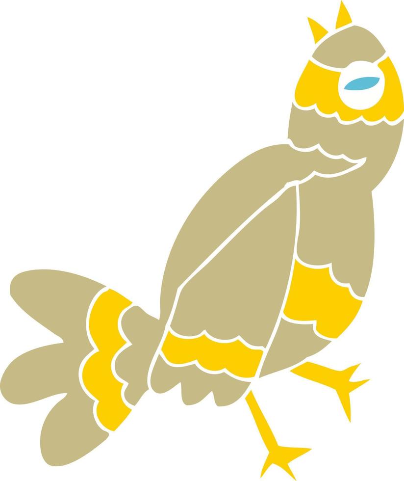 flat color illustration of bird vector