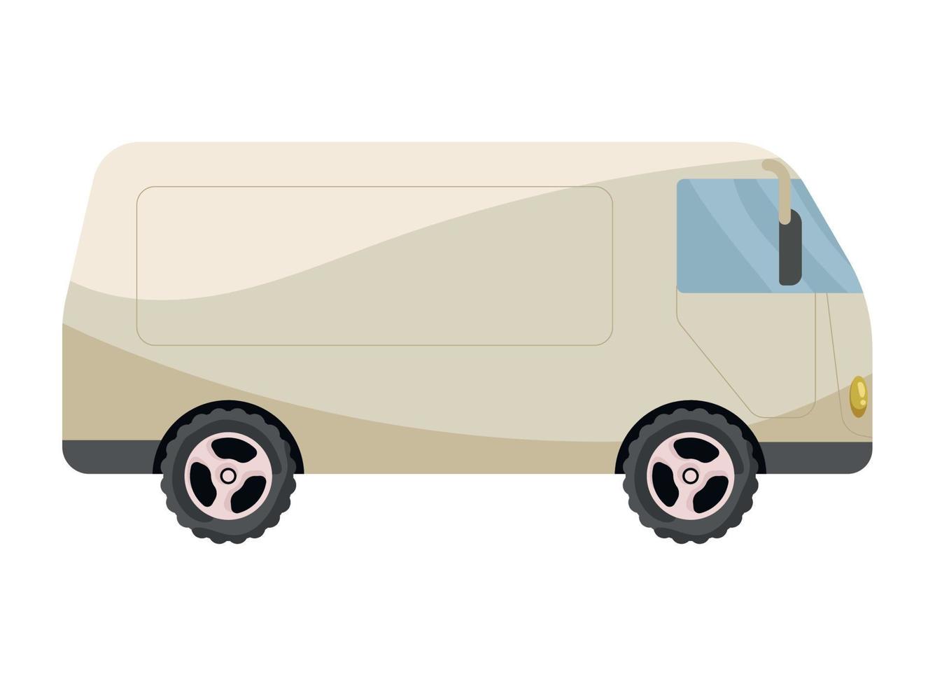 car van transport mockup vector