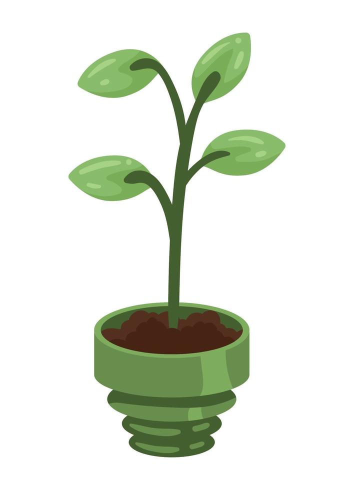 plant green energy vector