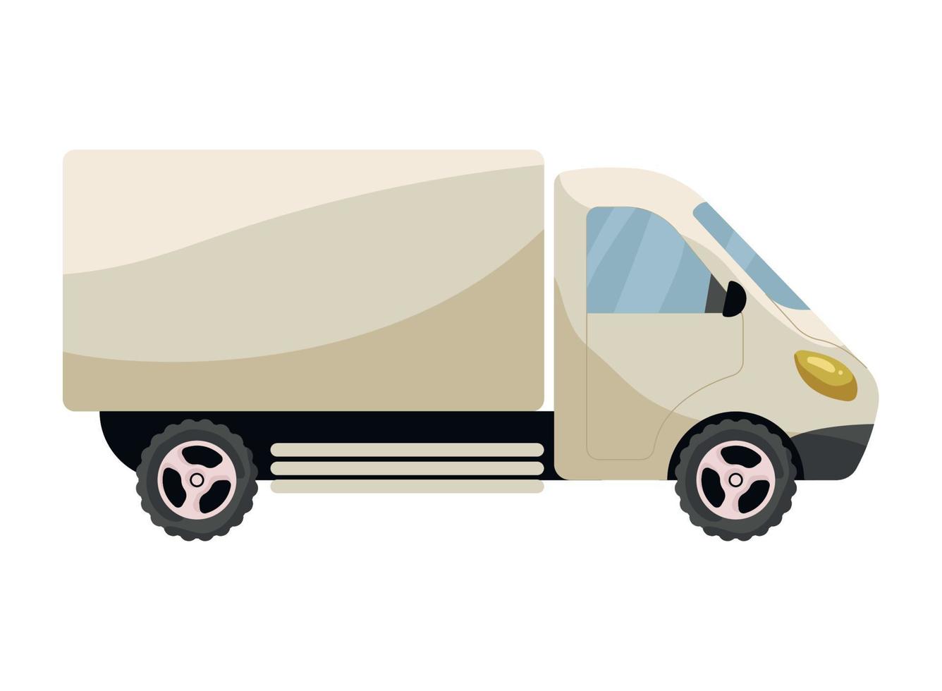 delivery truck mockup vector