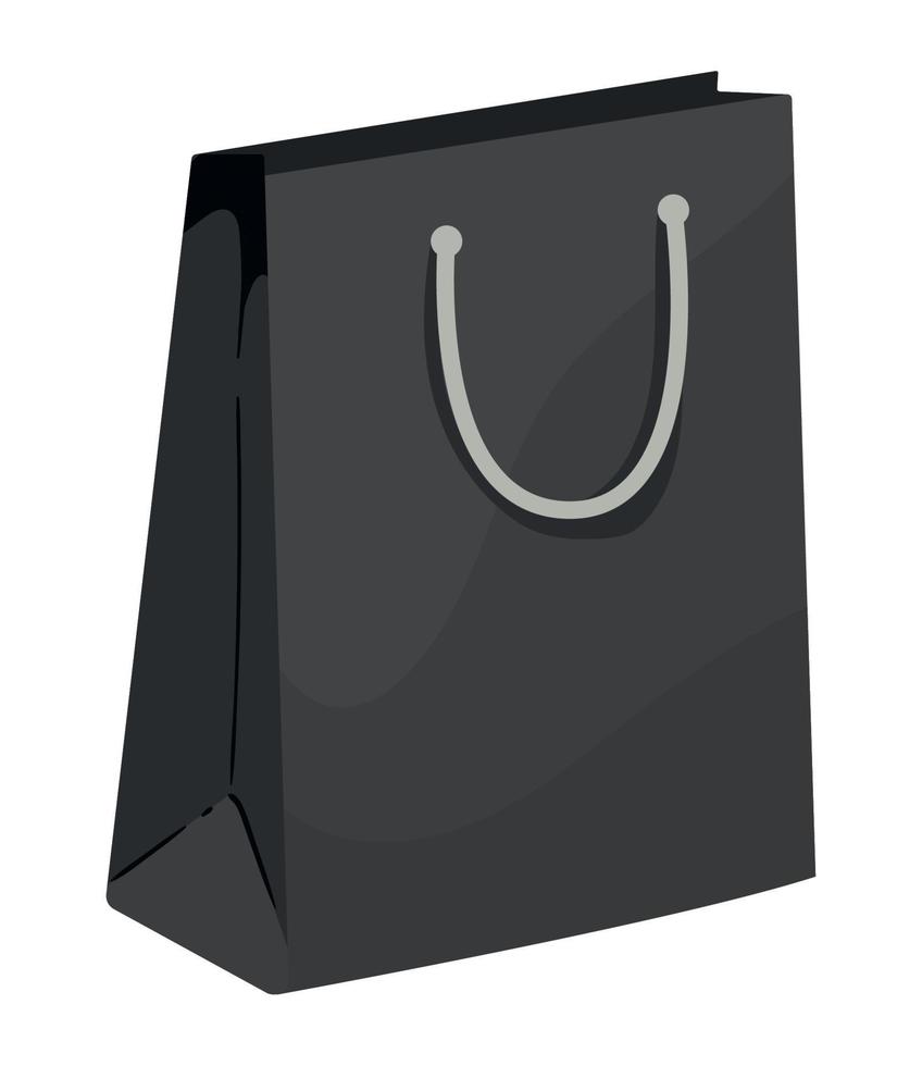 black paper bag vector