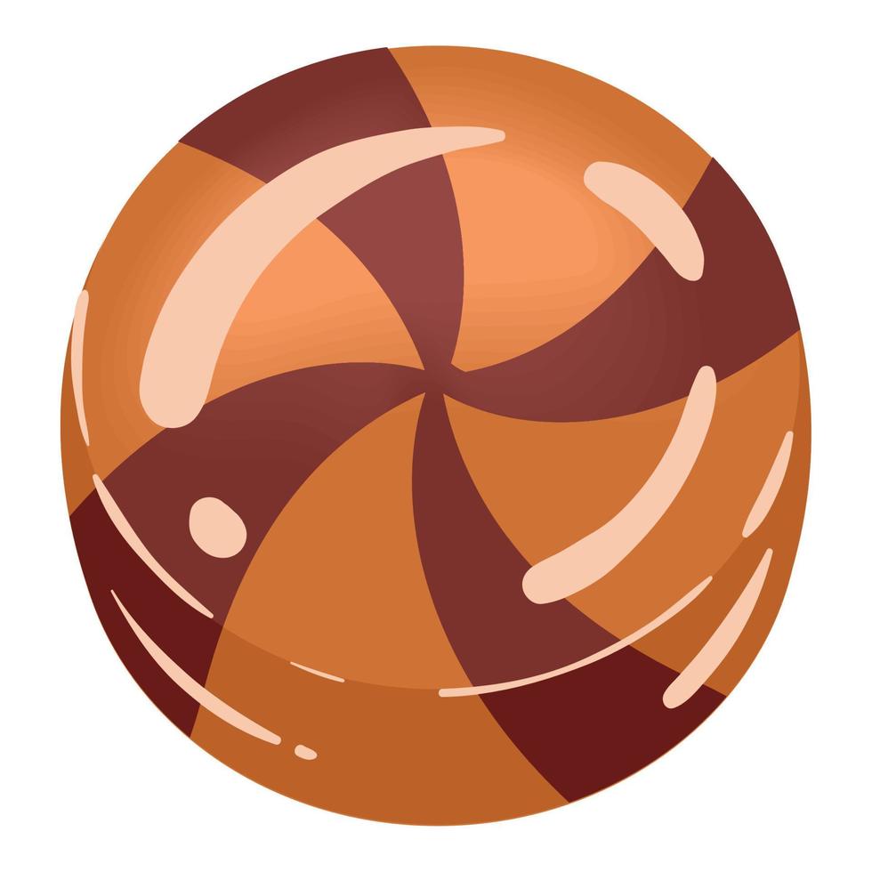 round caramel icon vector