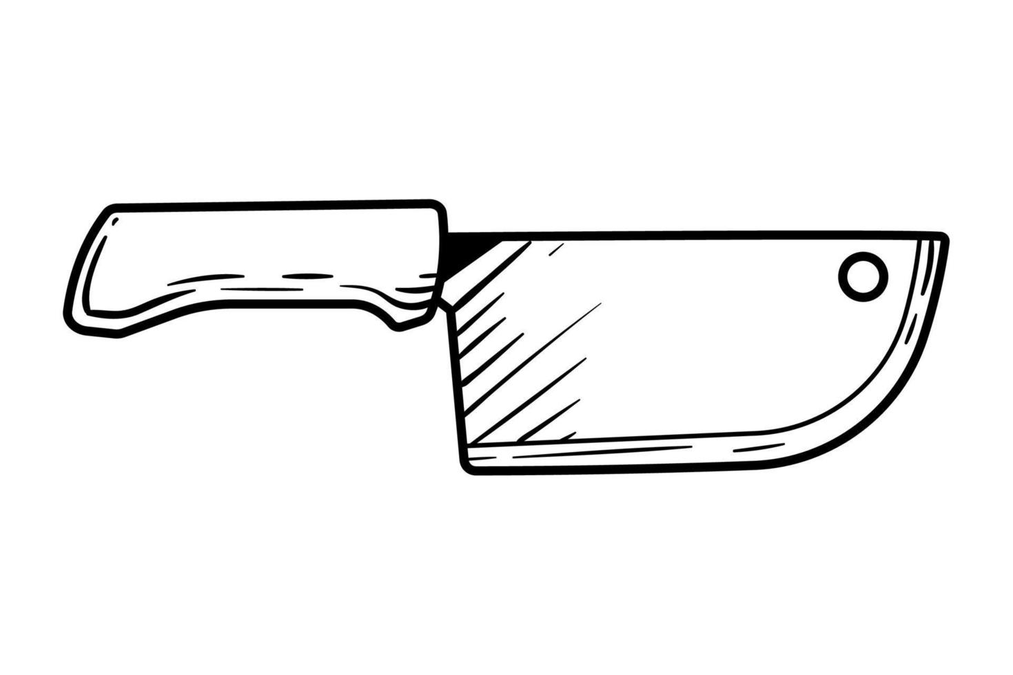 carne cuchillo cocina vector