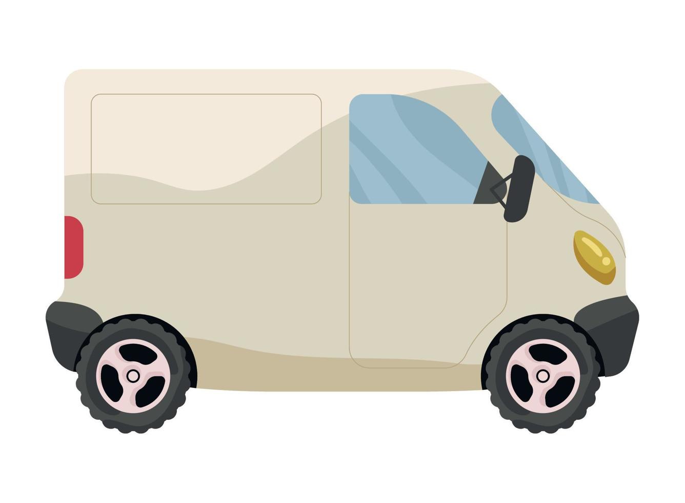 van car mockup vector