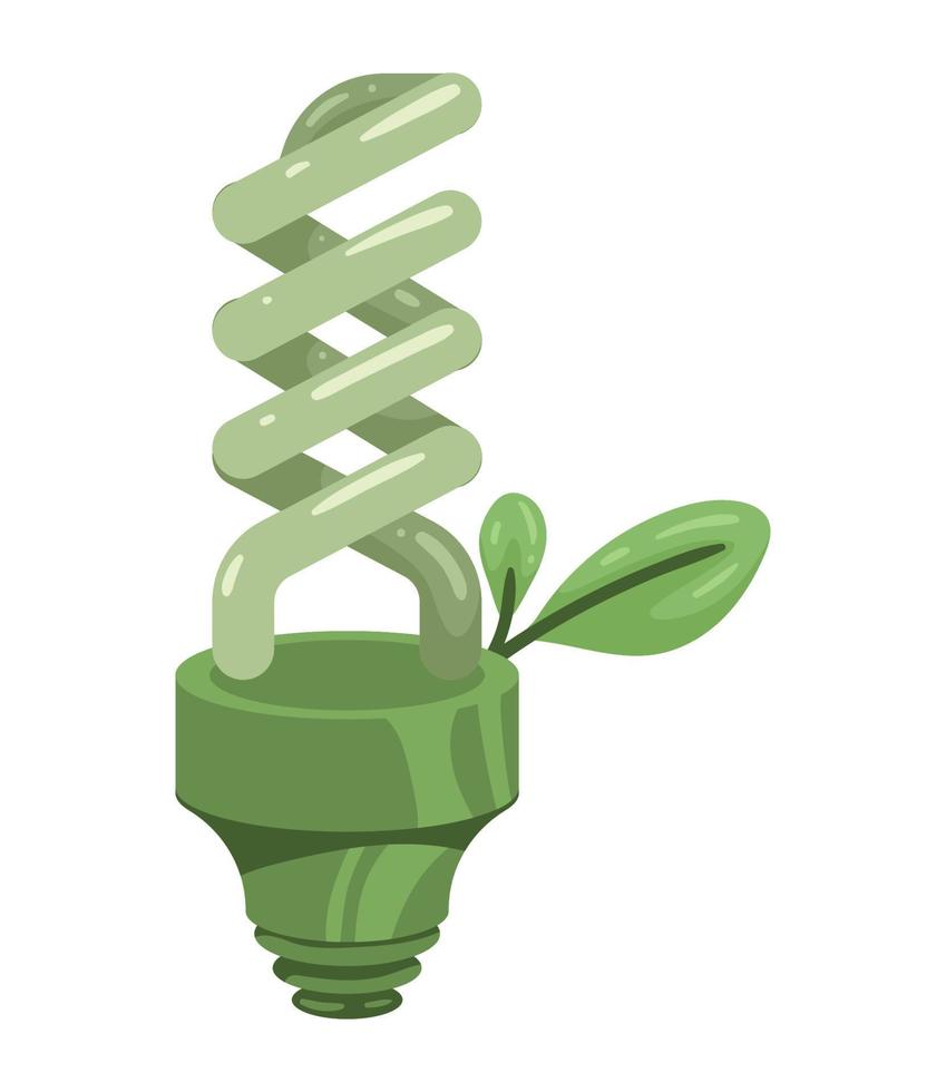 bombilla de energía verde vector