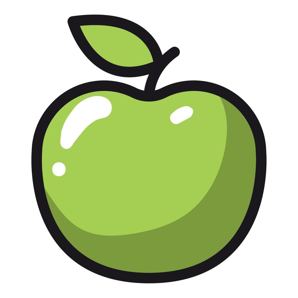 icono de dibujos animados de manzana vector