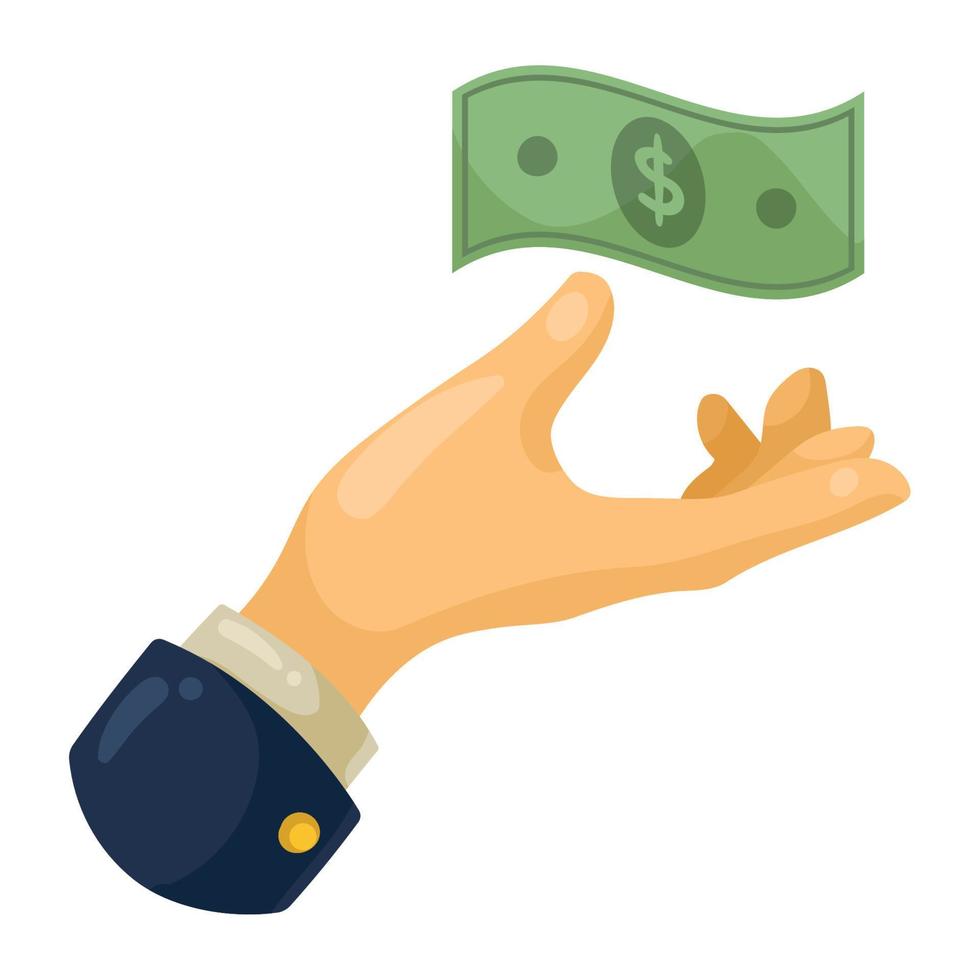 hand with money real estate vector