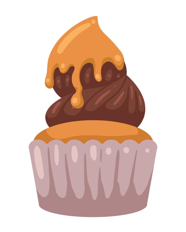 cupcake dessert icon vector