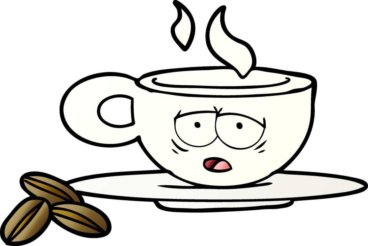 cartoon espresso mug vector