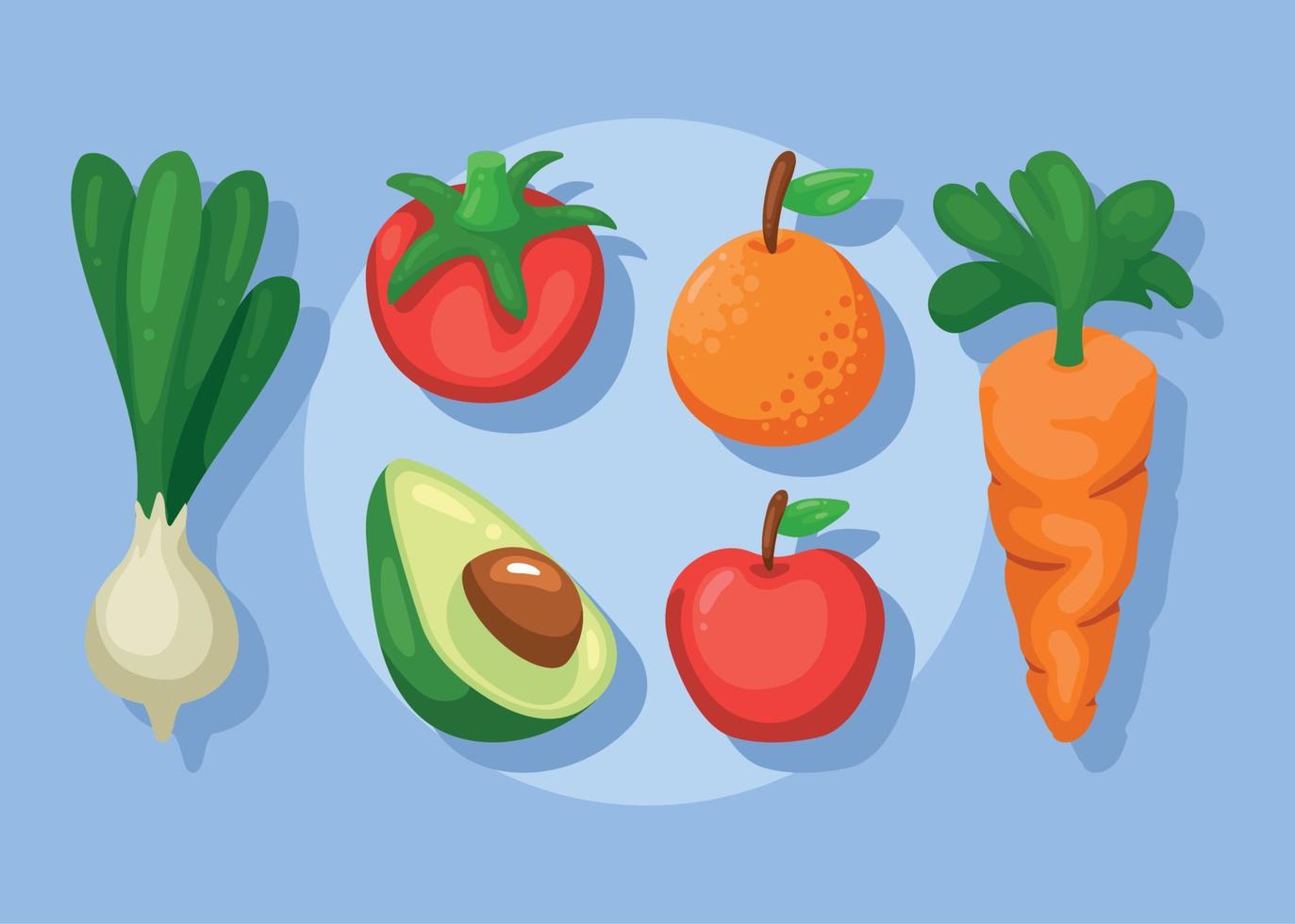 set of health food vector