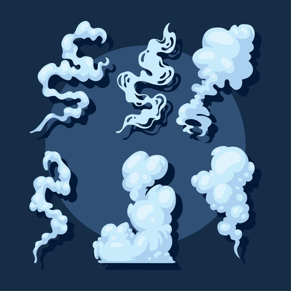 conjunto de nubes vector