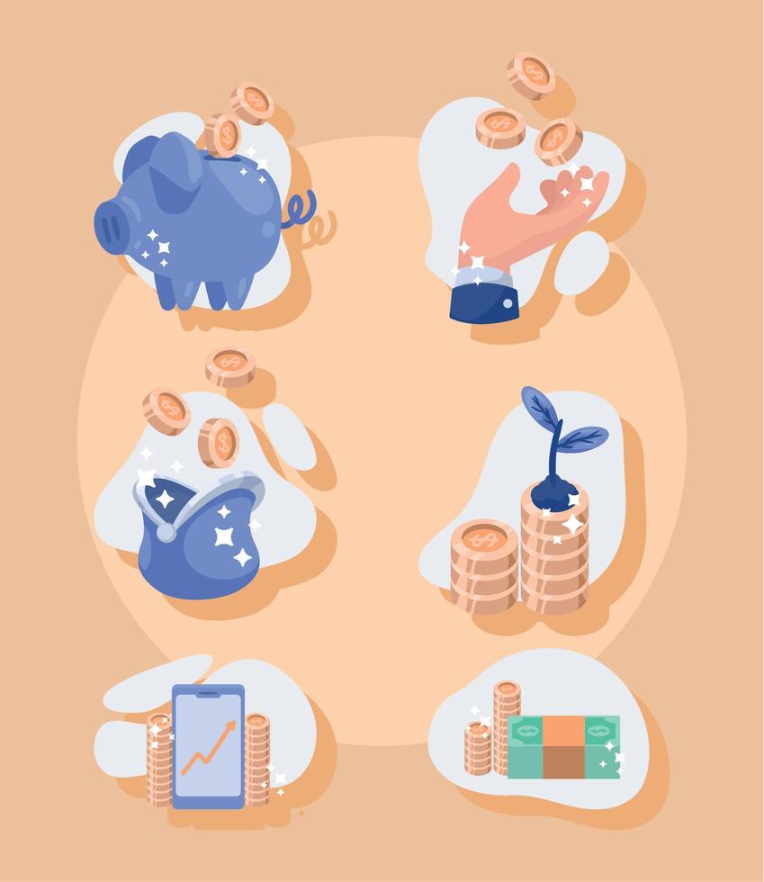 icons, money income vector