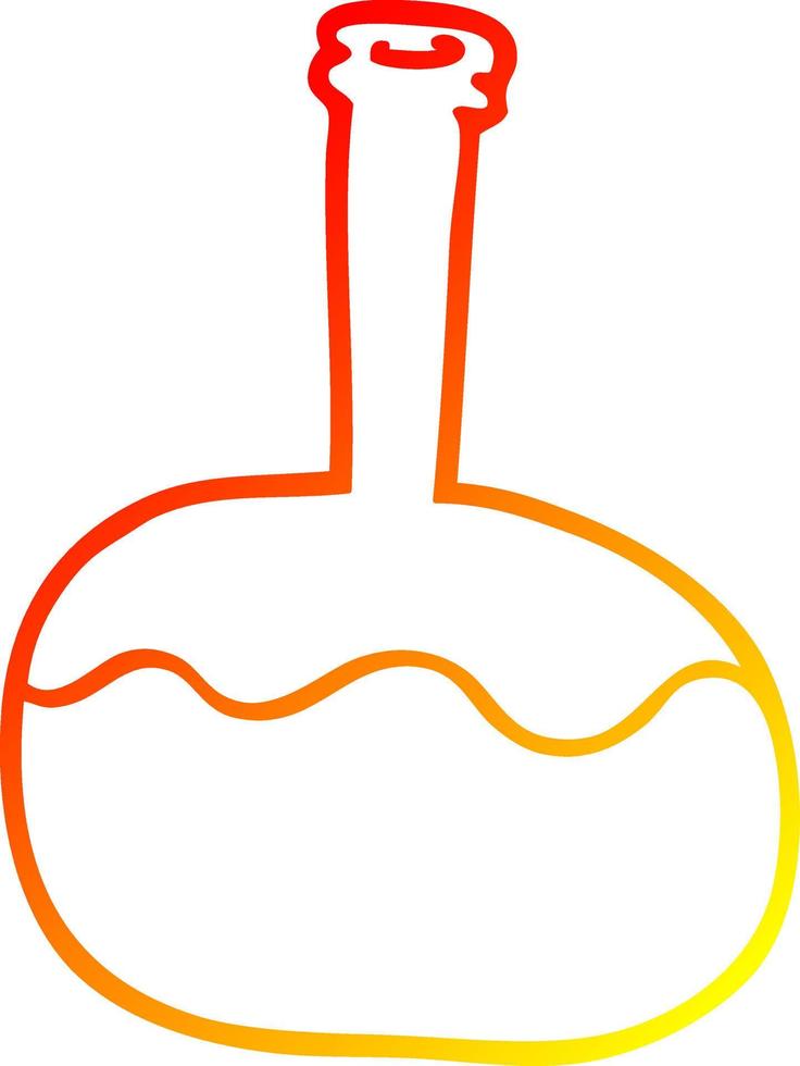 warm gradient line drawing cartoon experiment potions vector