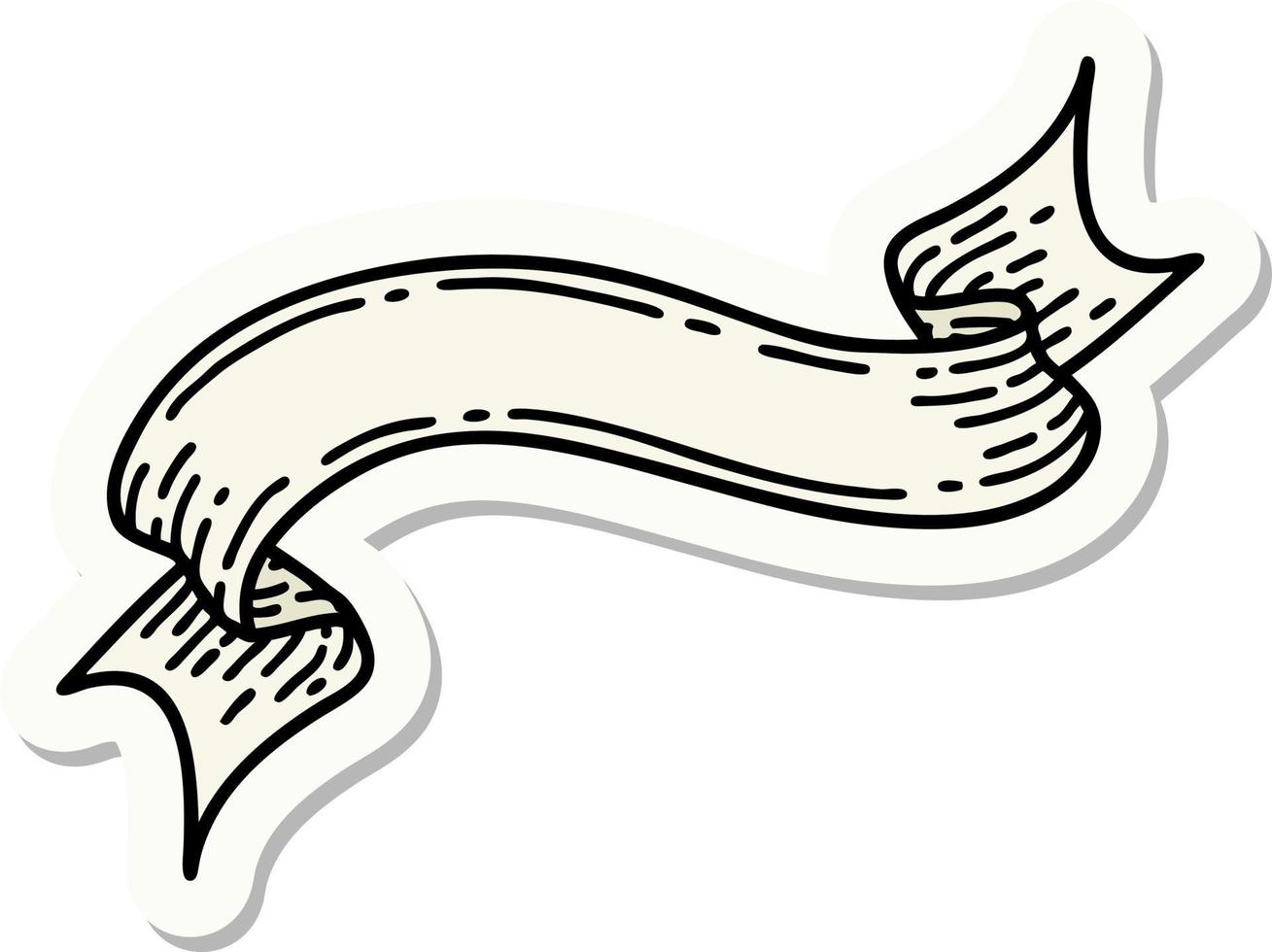 sticker of tattoo in traditional style of a banner vector