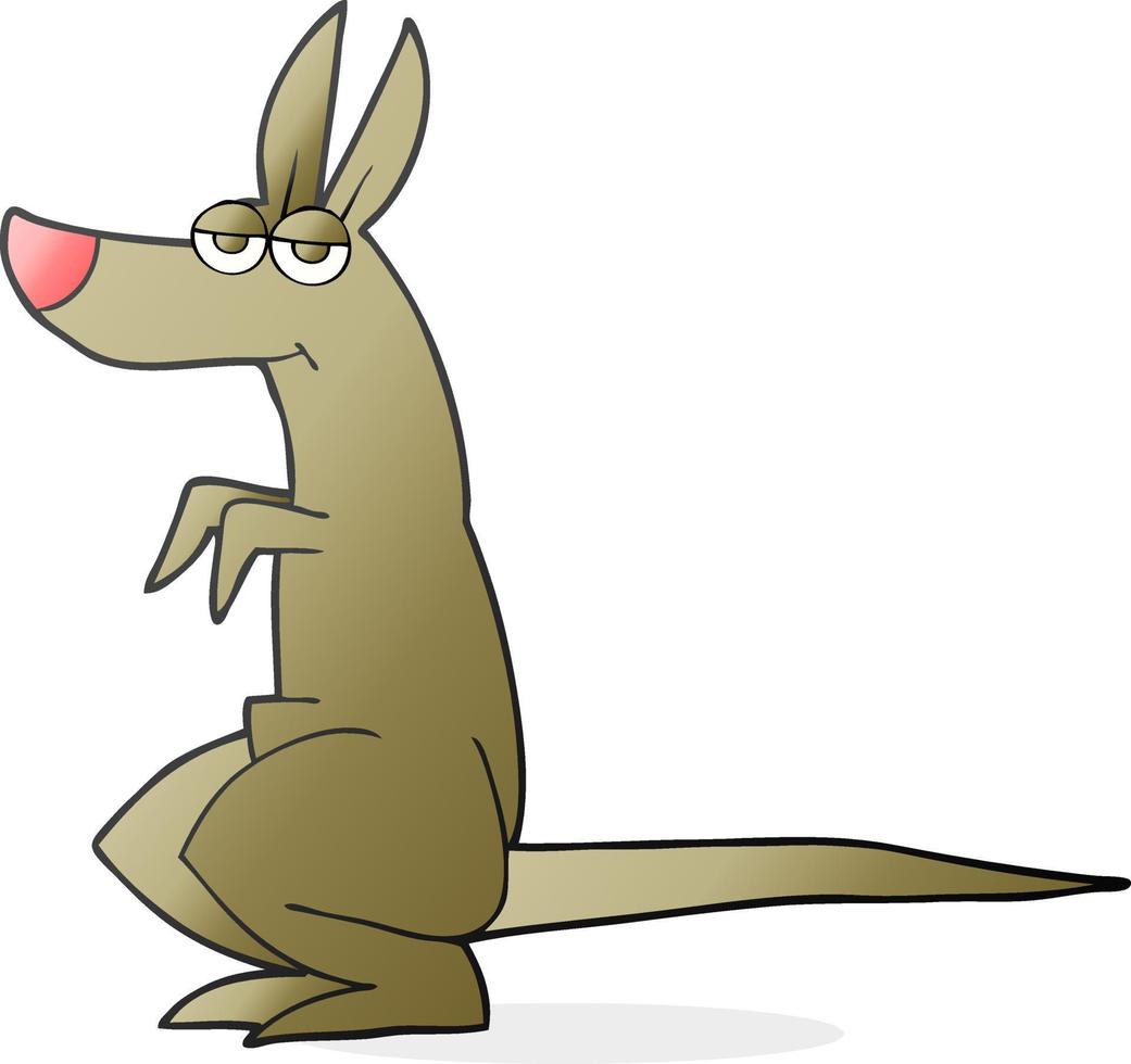 freehand drawn cartoon kangaroo vector
