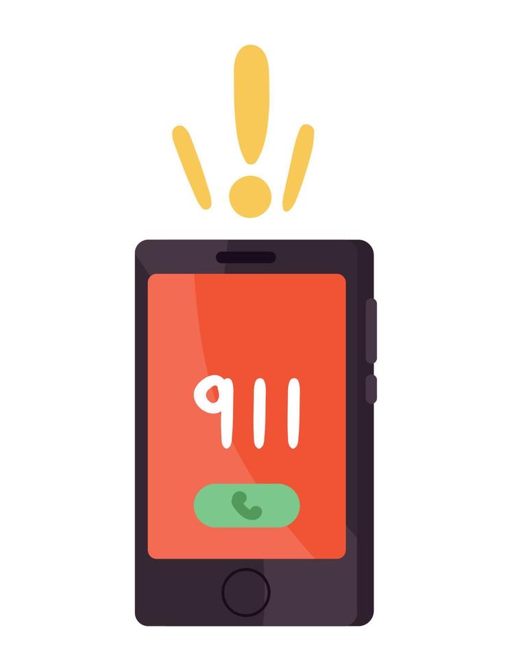 emergency phone call vector