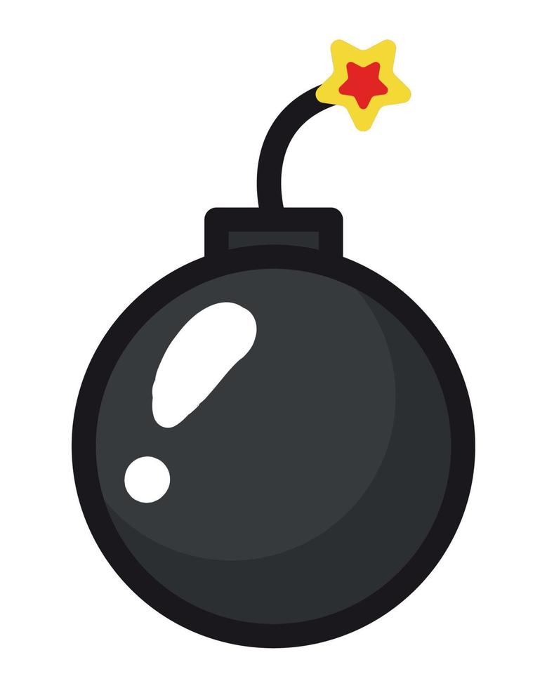 bomb cartoon icon vector