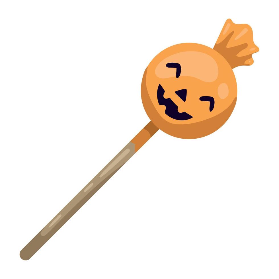 halloween pumpkin candy vector