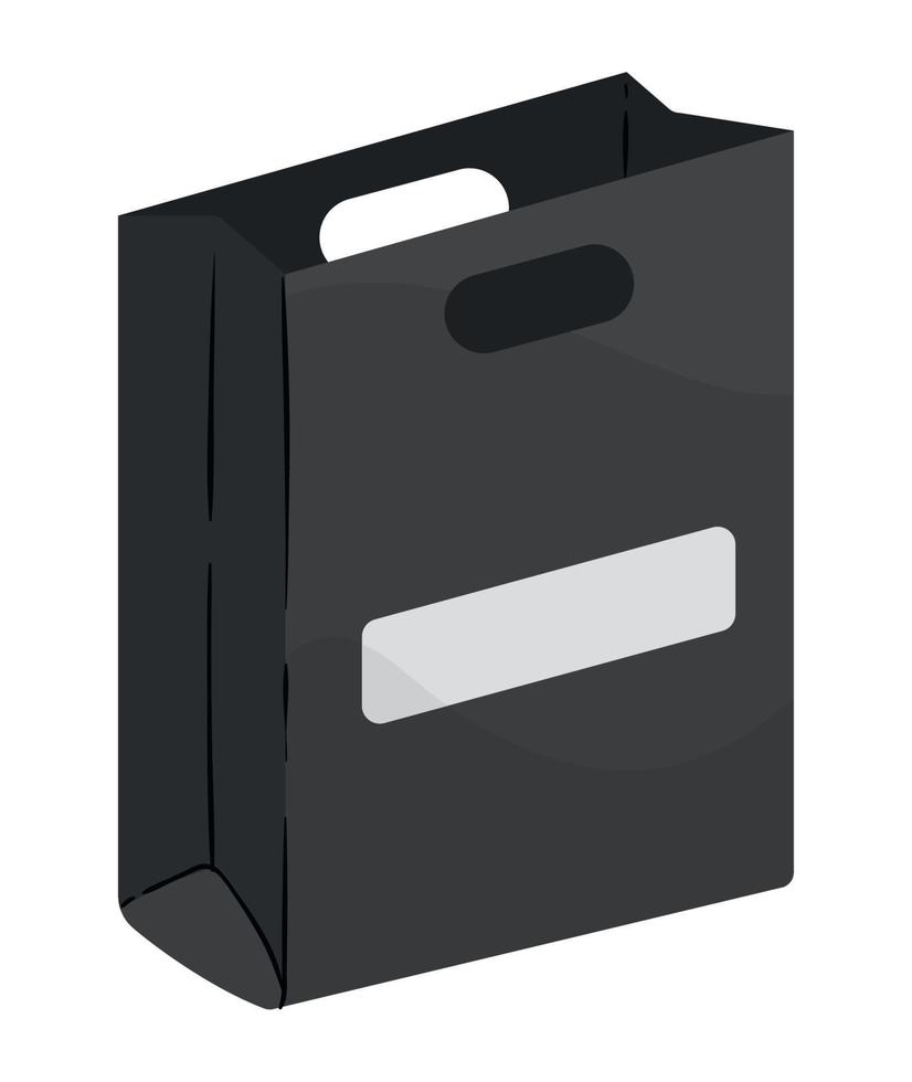 mockup black bag vector