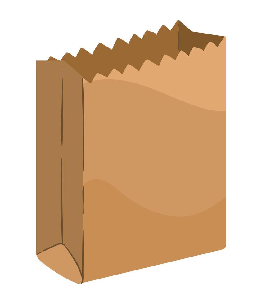 mockup grocery paper bag vector