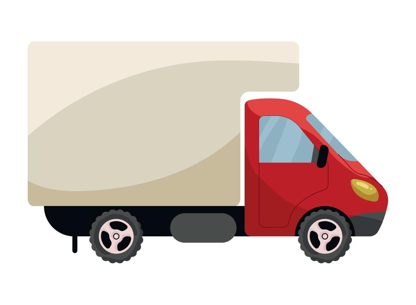 delivery cargo truck mockup vector