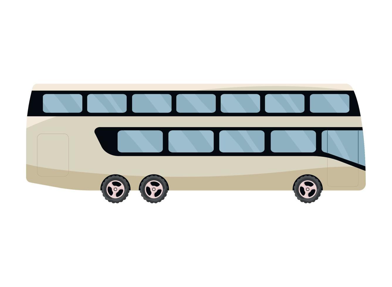 maqueta de autobús de dos pisos vector