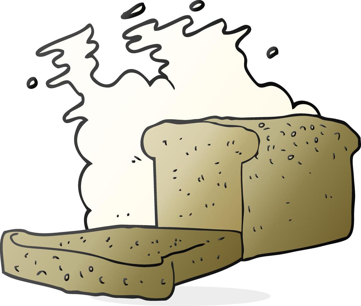 freehand drawn cartoon loaf of bread vector