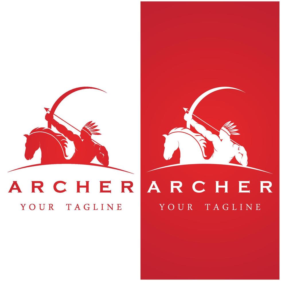 set of archer logo with slogan template vector