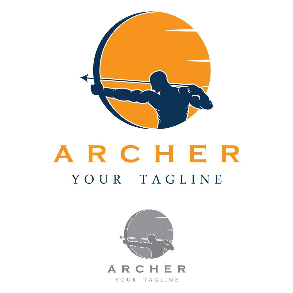 set of archer logo with slogan template vector