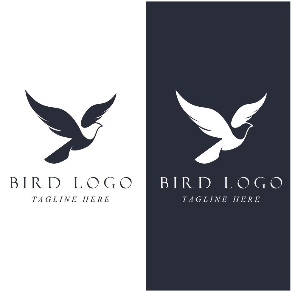 set of creative bird logo with slogan template vector