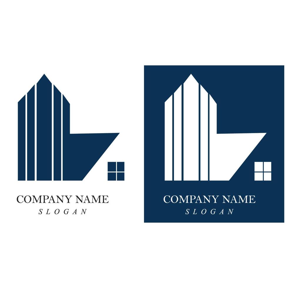 Creative building construction logo design vector