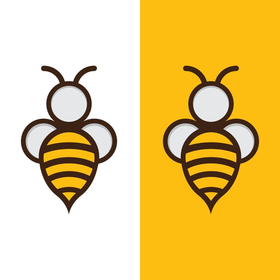 creative bee logo and vector icon image
