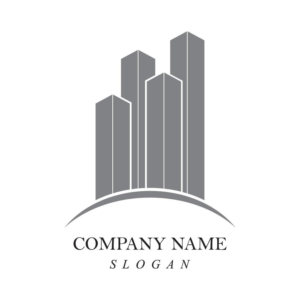 Creative building construction logo design vector